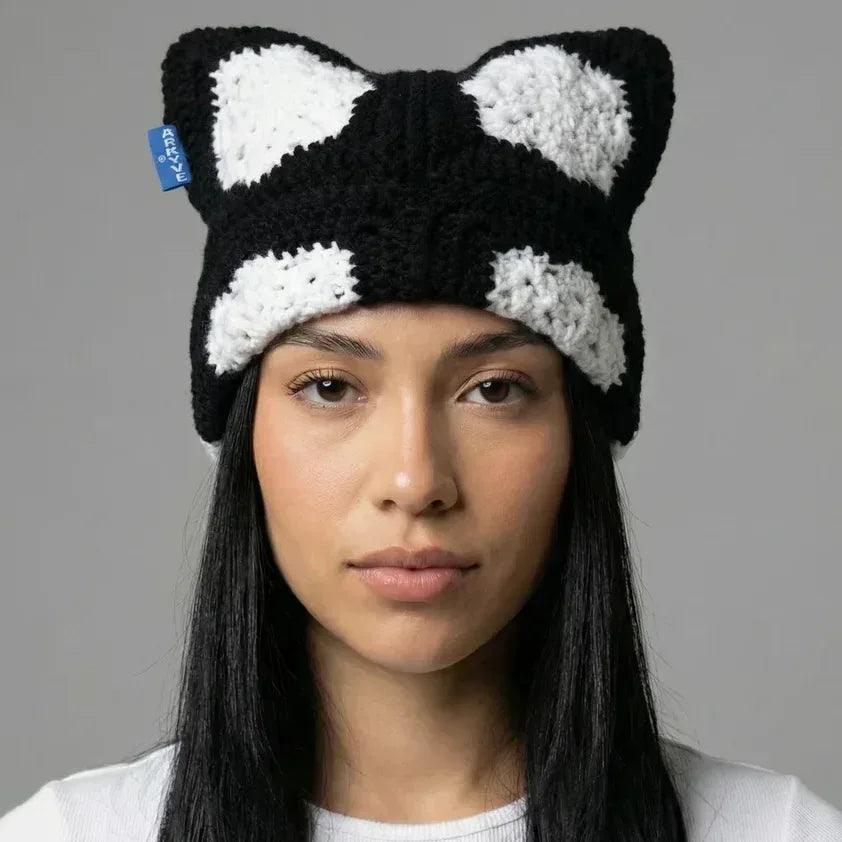 Dusk Flower Crochet Cat Hat - ARKYVE - VENTURER