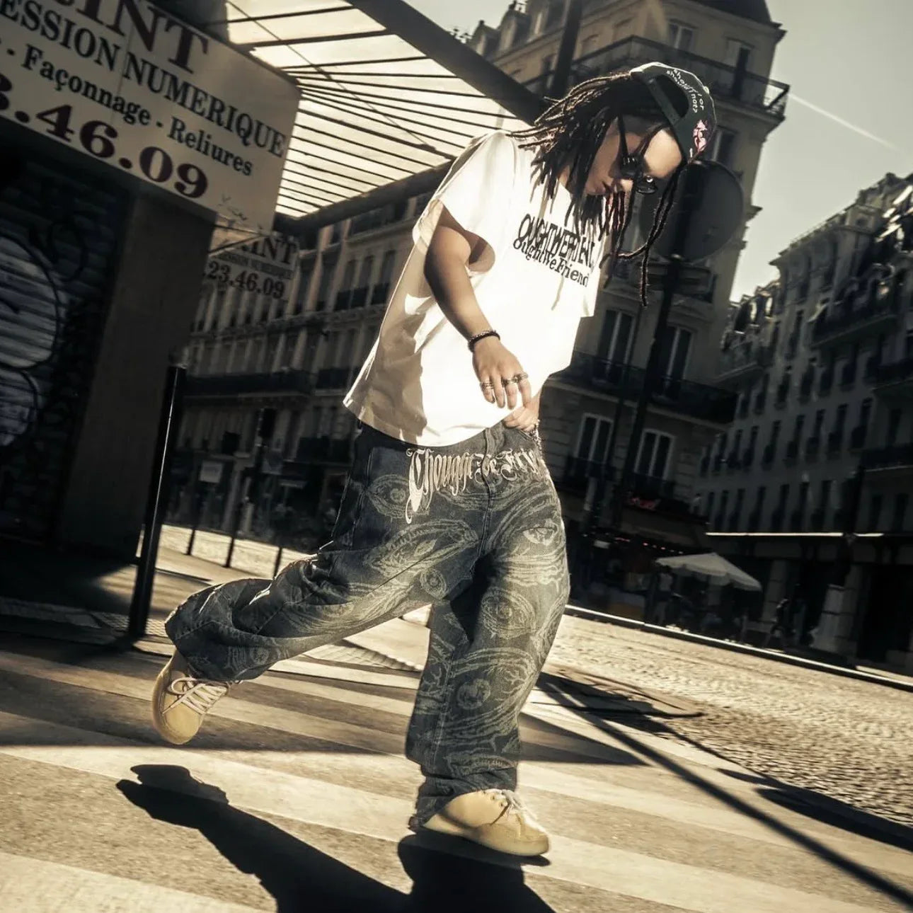 Eyethought 2.0 Distressed Baggy Denims - ThoughtWeFriends - VENTURER