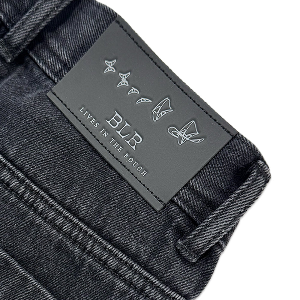 Utility Cargo Washed Denim Pants