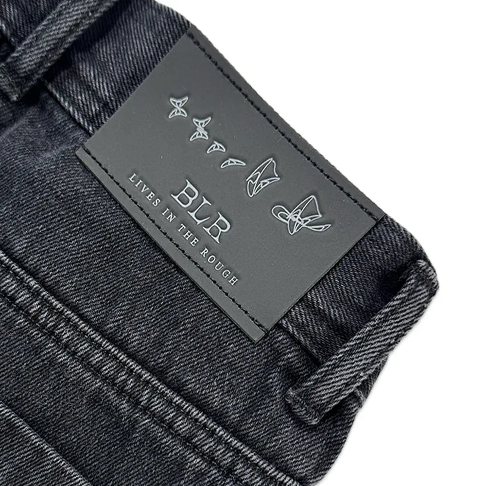 Utility Cargo Washed Denim Pants - BLR BLUER - VENTURER