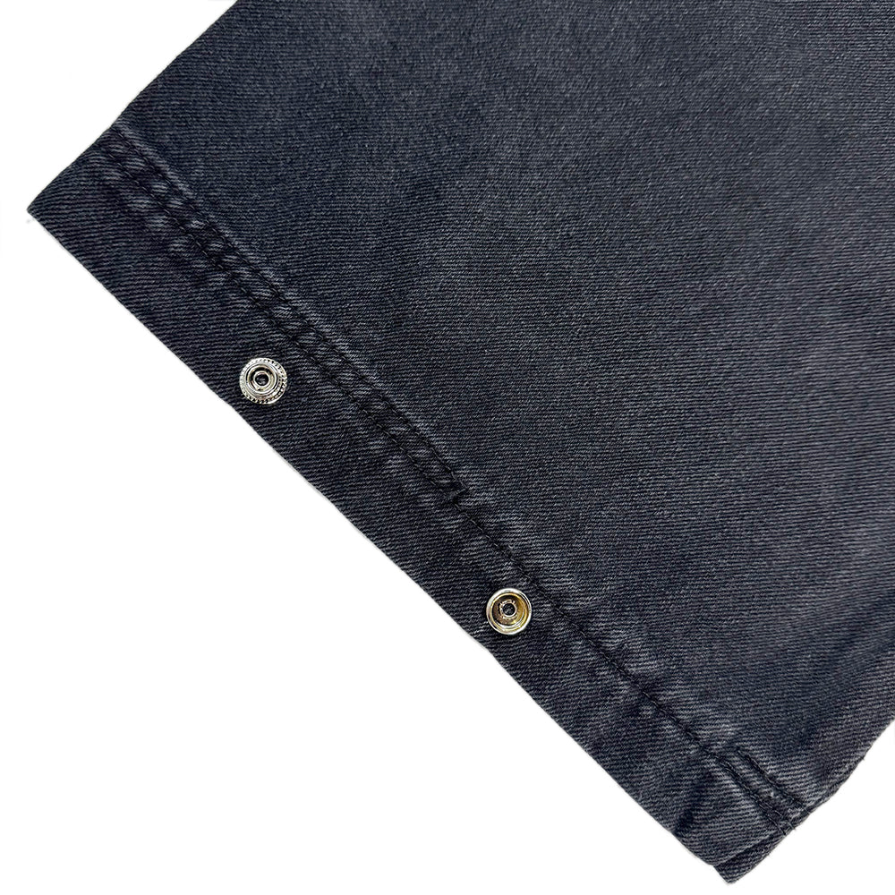 Divided Curved Line Double Buckle Pants