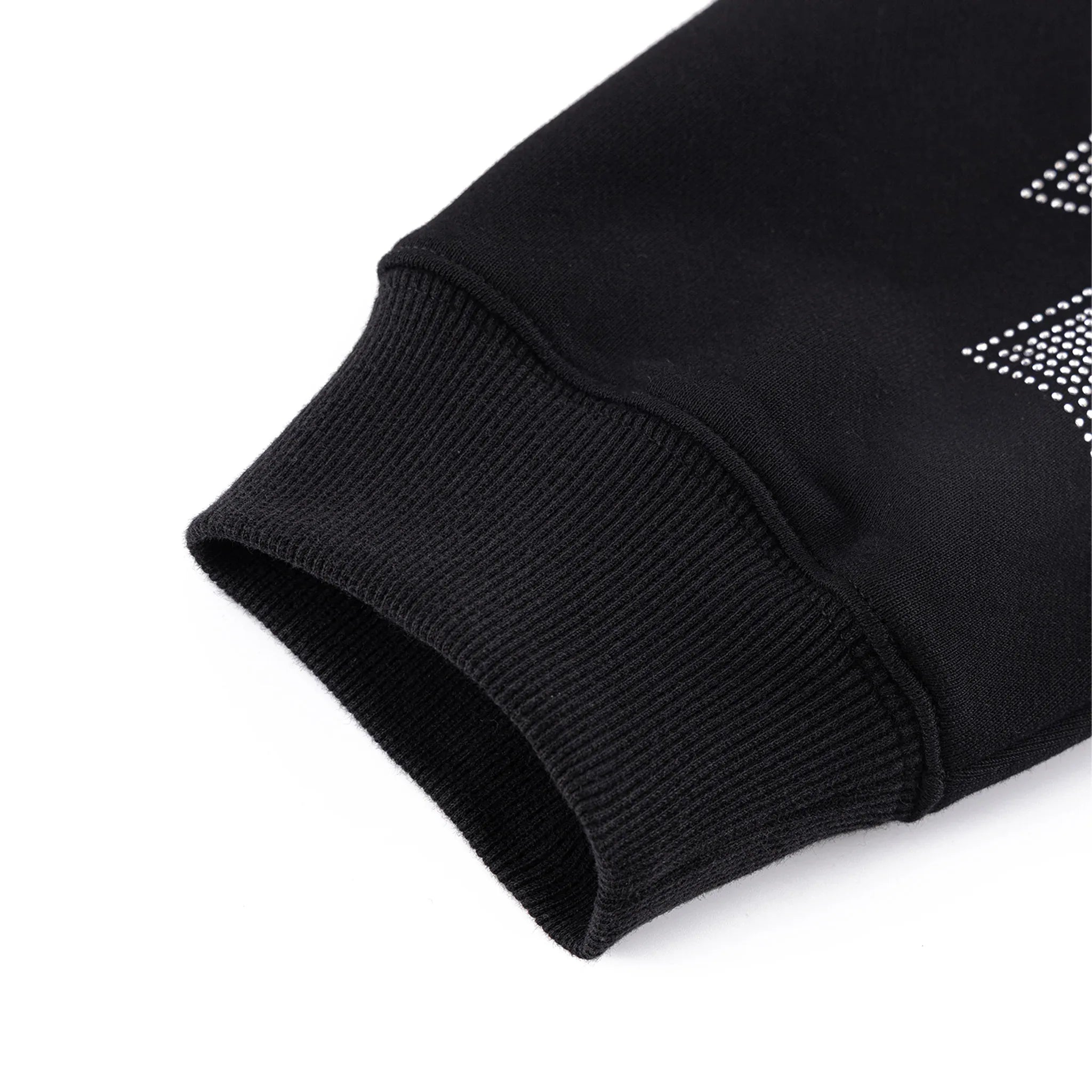 Cross Rhinestone Faux Fur Zip Hoodie - UNKNOWN LONDON - VENTURER