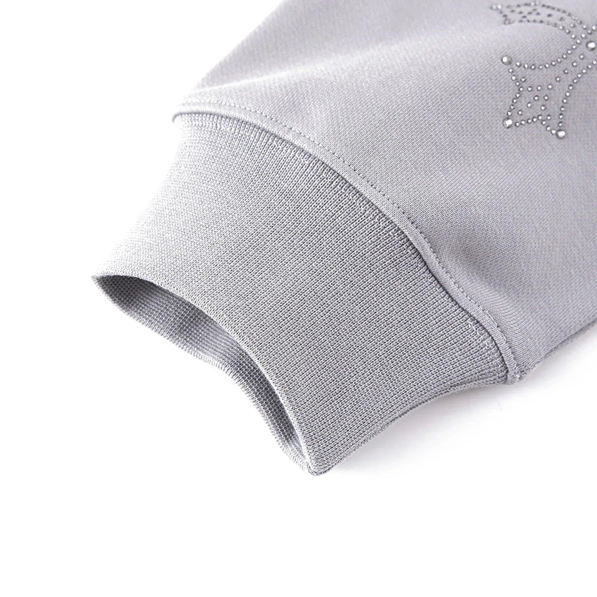 Dagger Cross Rhinestone Zip Hoodie - UNKNOWN LONDON - VENTURER