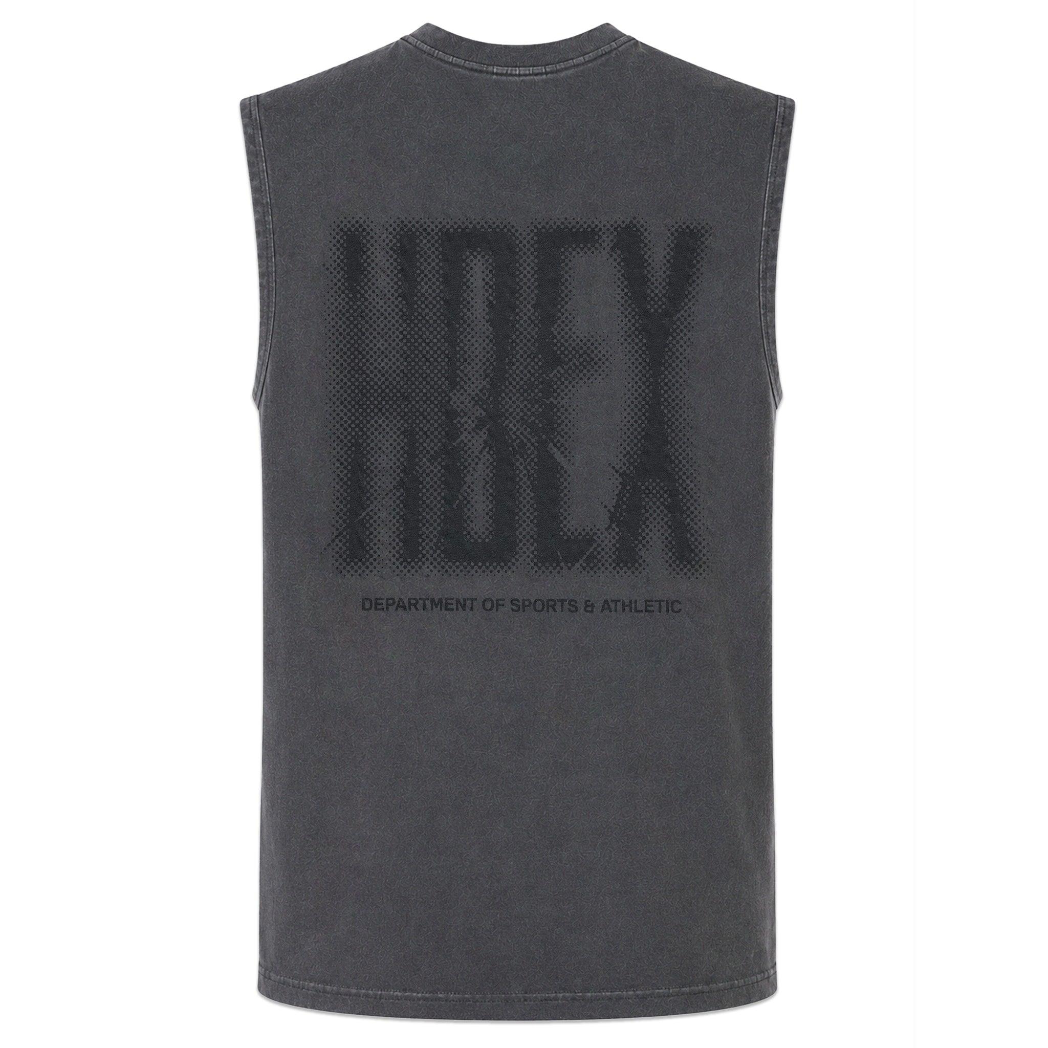 Crack Printed Pigment Sleeveless