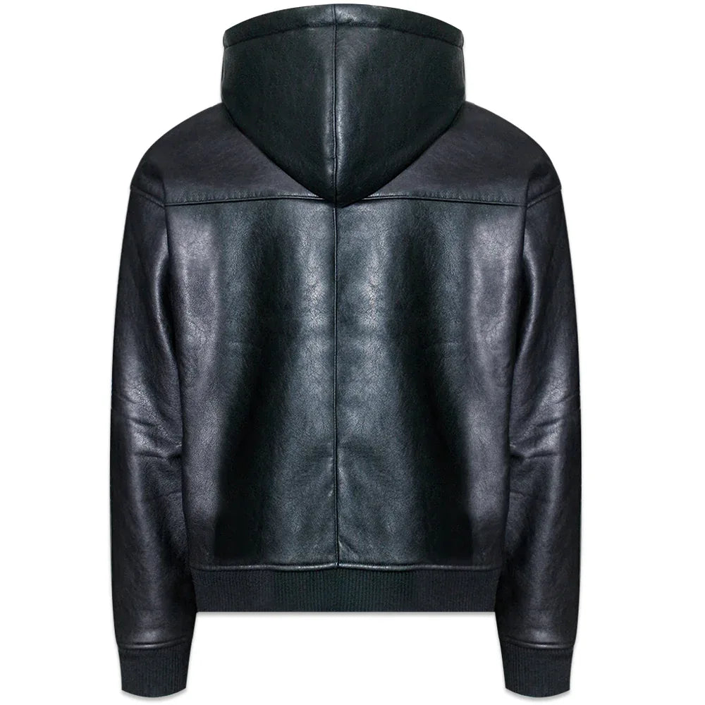 Faux Leather Boa Hoodie - LAST NEST - VENTURER