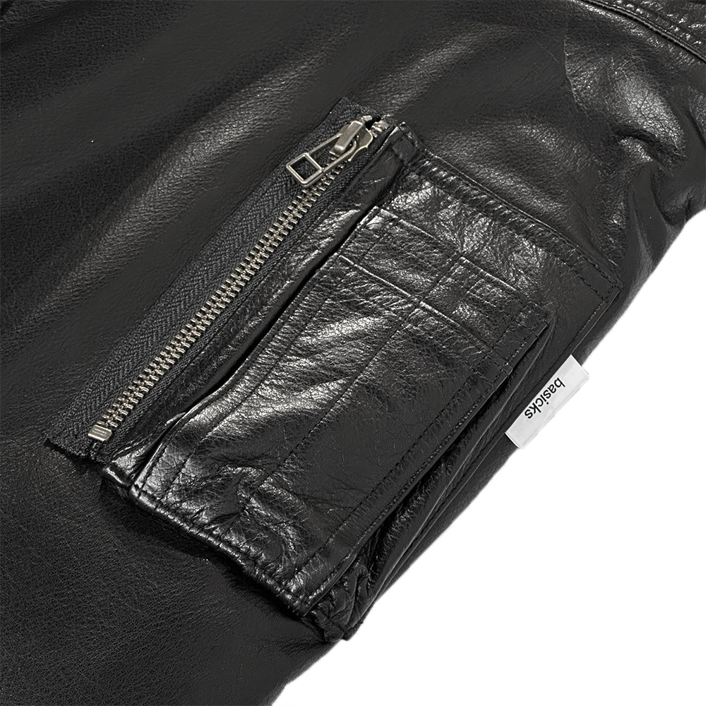 Cow Leather Bomber Jacket