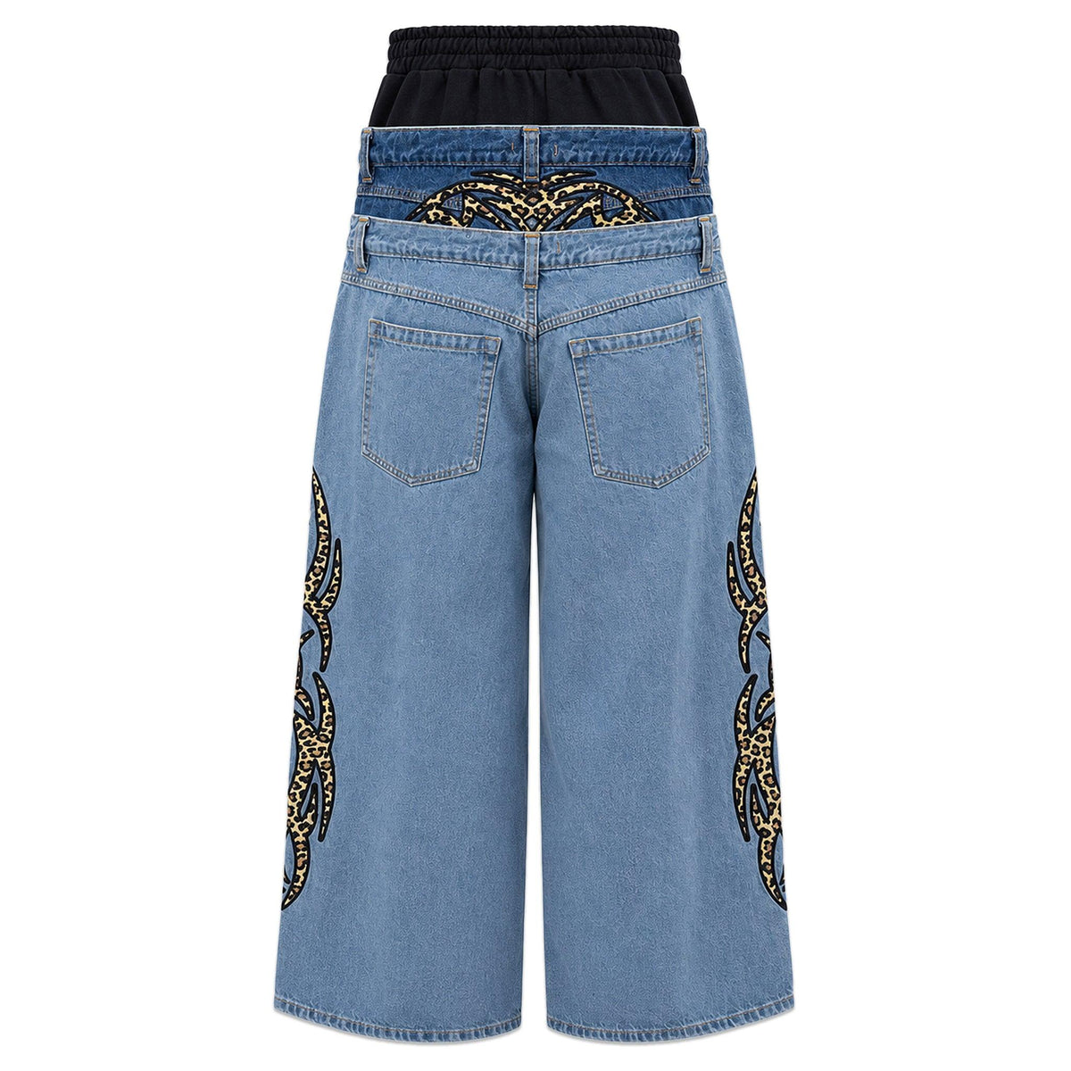 Triple Stack Cheetah Jeans