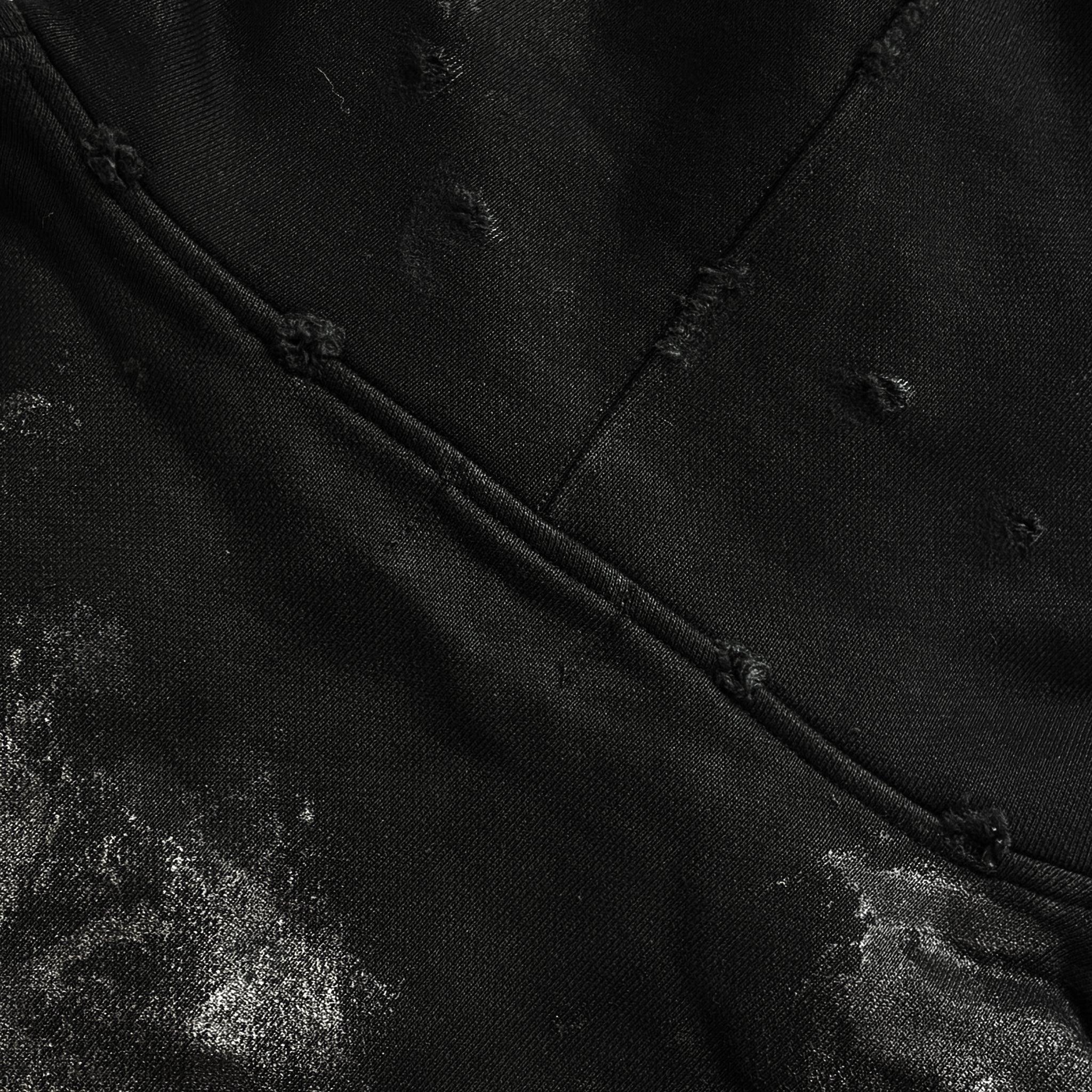 Distressed Coated Checkerboard Hoodie - EMOstanceclub - VENTURER