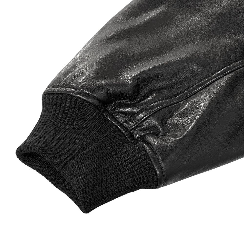 Cow Leather Bomber Jacket