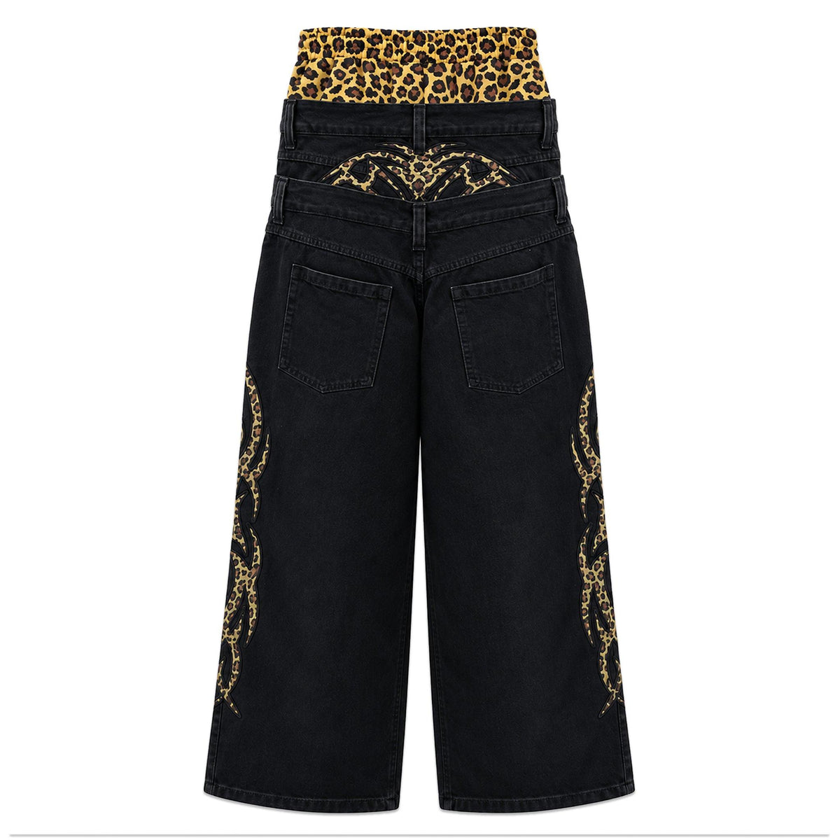 Triple Stack Cheetah Jeans