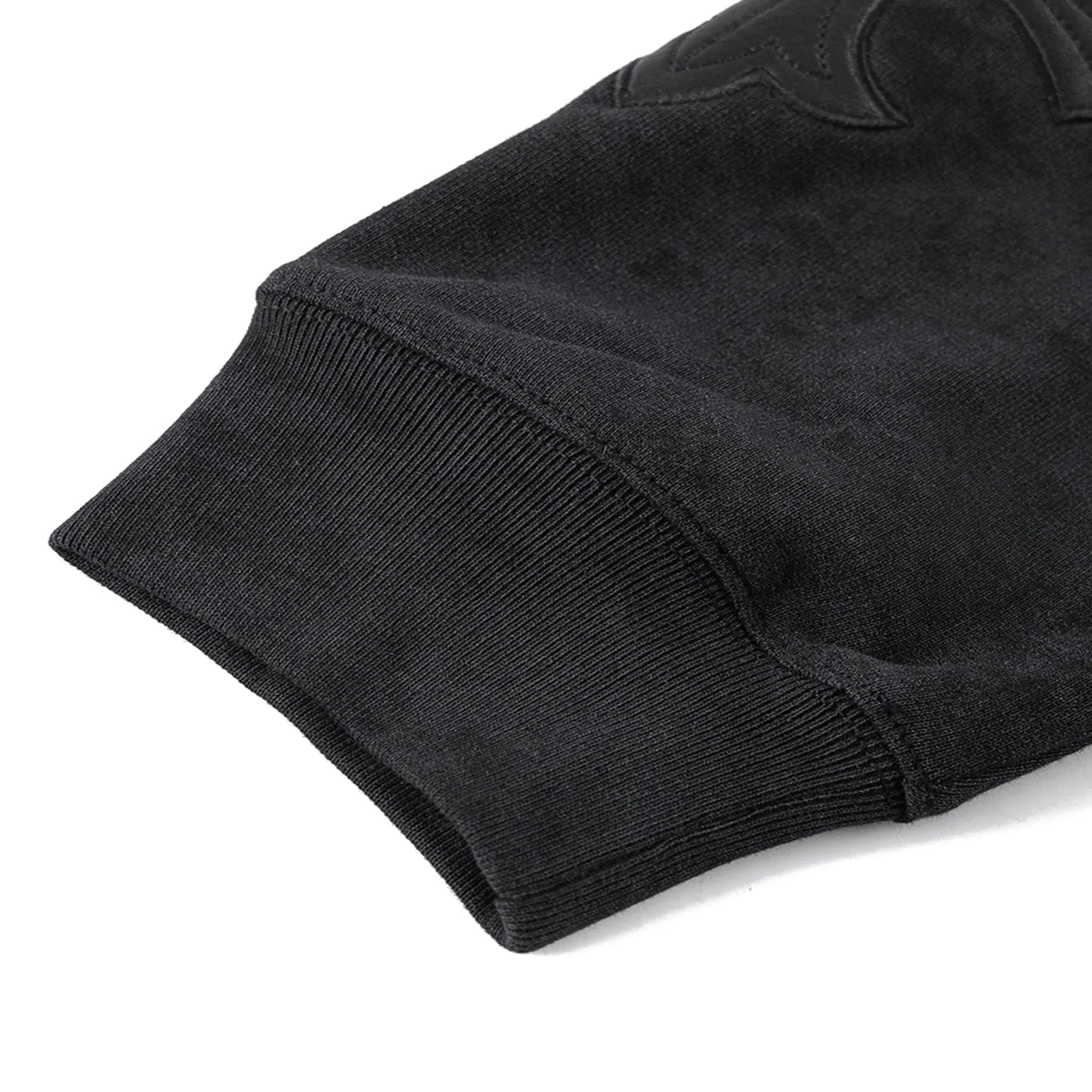 Dagger Cross Leather Patch Zip Hoodie - UNKNOWN LONDON - VENTURER