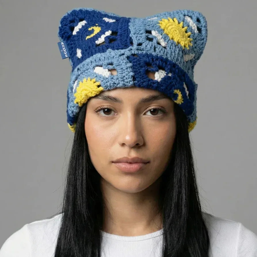 Starry Night Crochet Cat Hat - ARKYVE - VENTURER