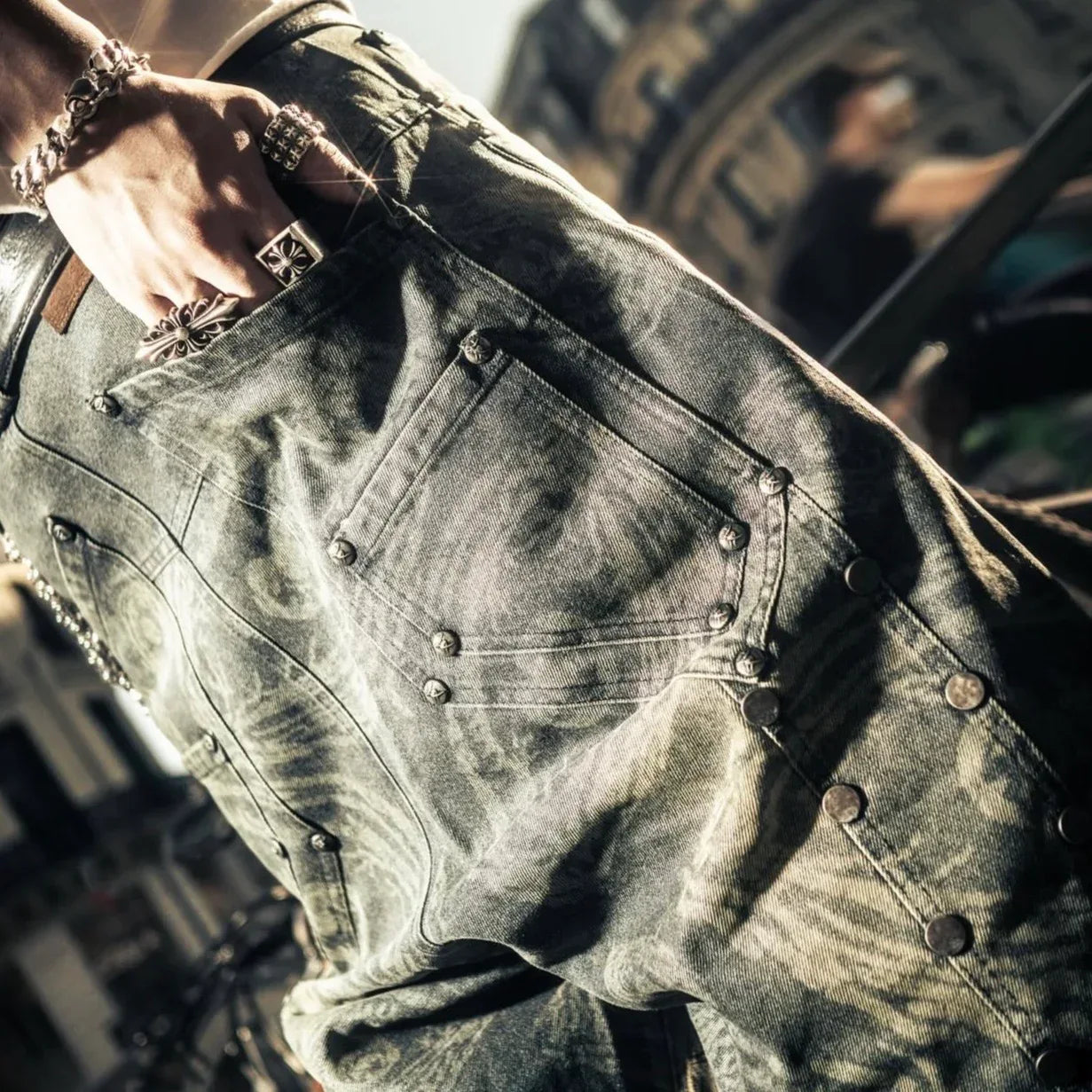 Eyethought 2.0 Distressed Baggy Denims - ThoughtWeFriends - VENTURER