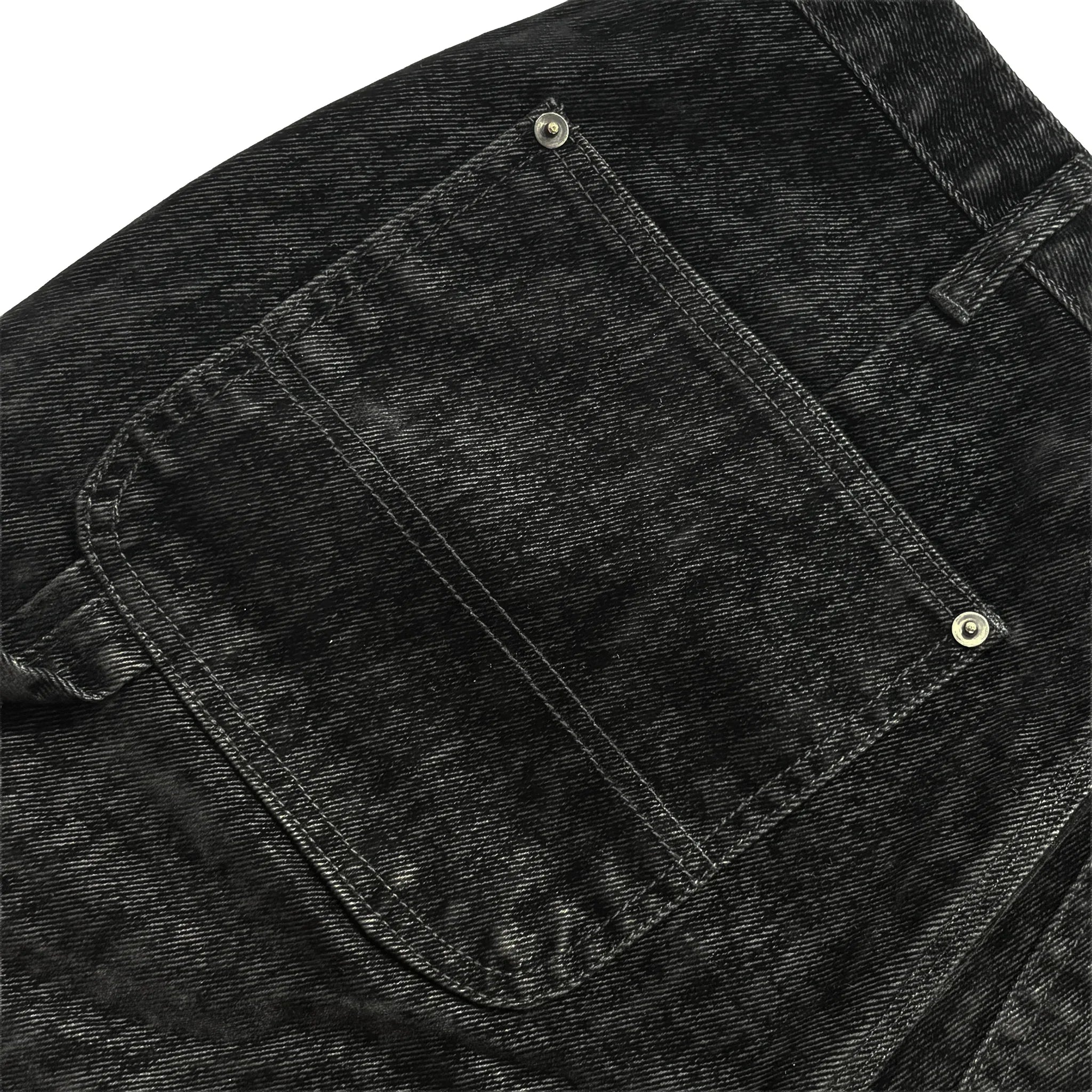 Velvet Leather Panel Baggy Carpenter Jeans - EMOstanceclub - VENTURER