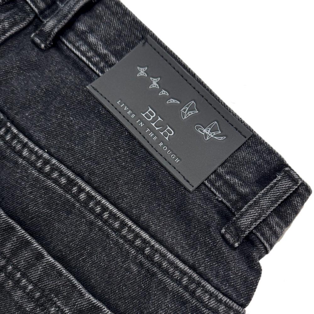 Curved Quad Cargo Washing Denim Pants - BLR BLUER - VENTURER