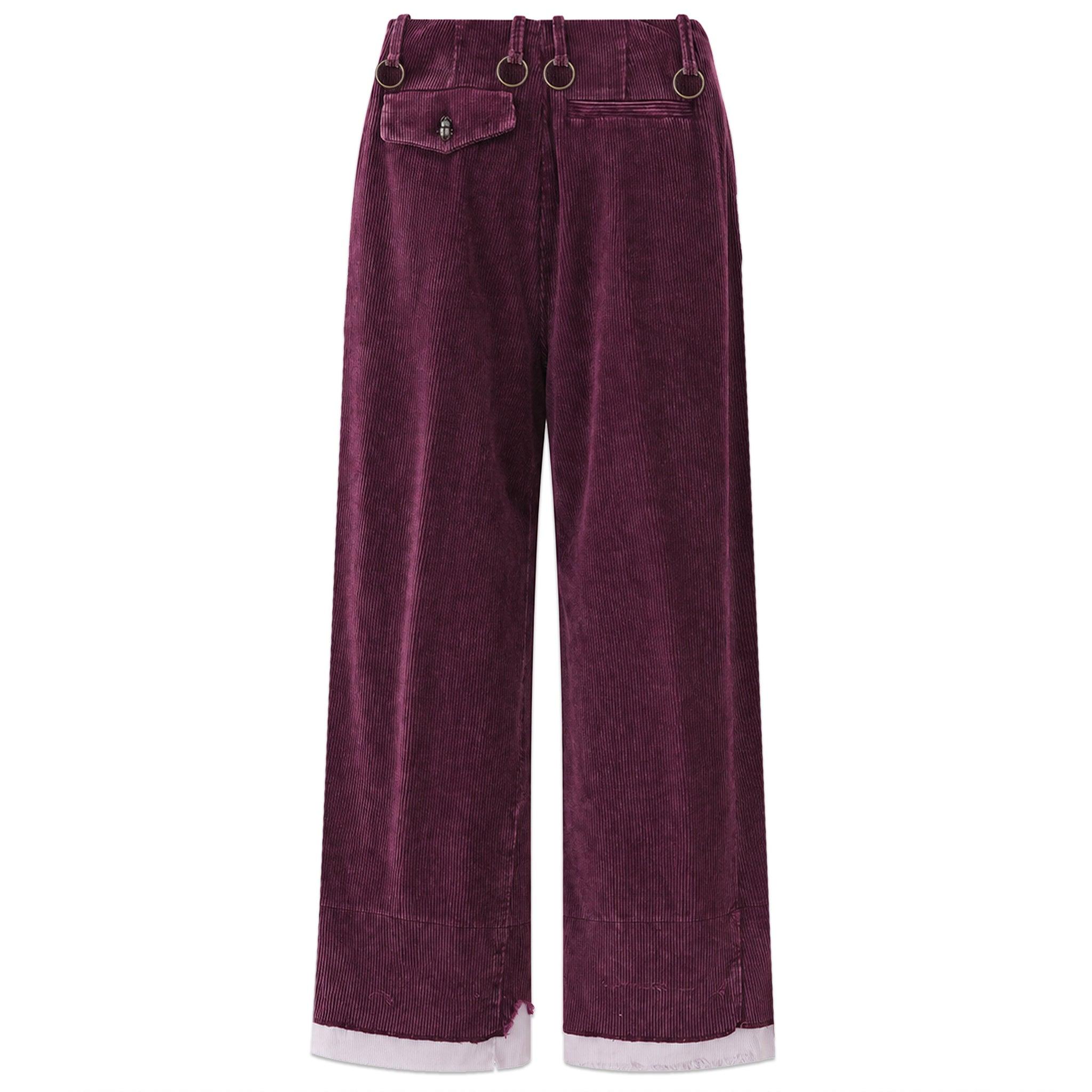 Ring Corduroy Wide Trousers
