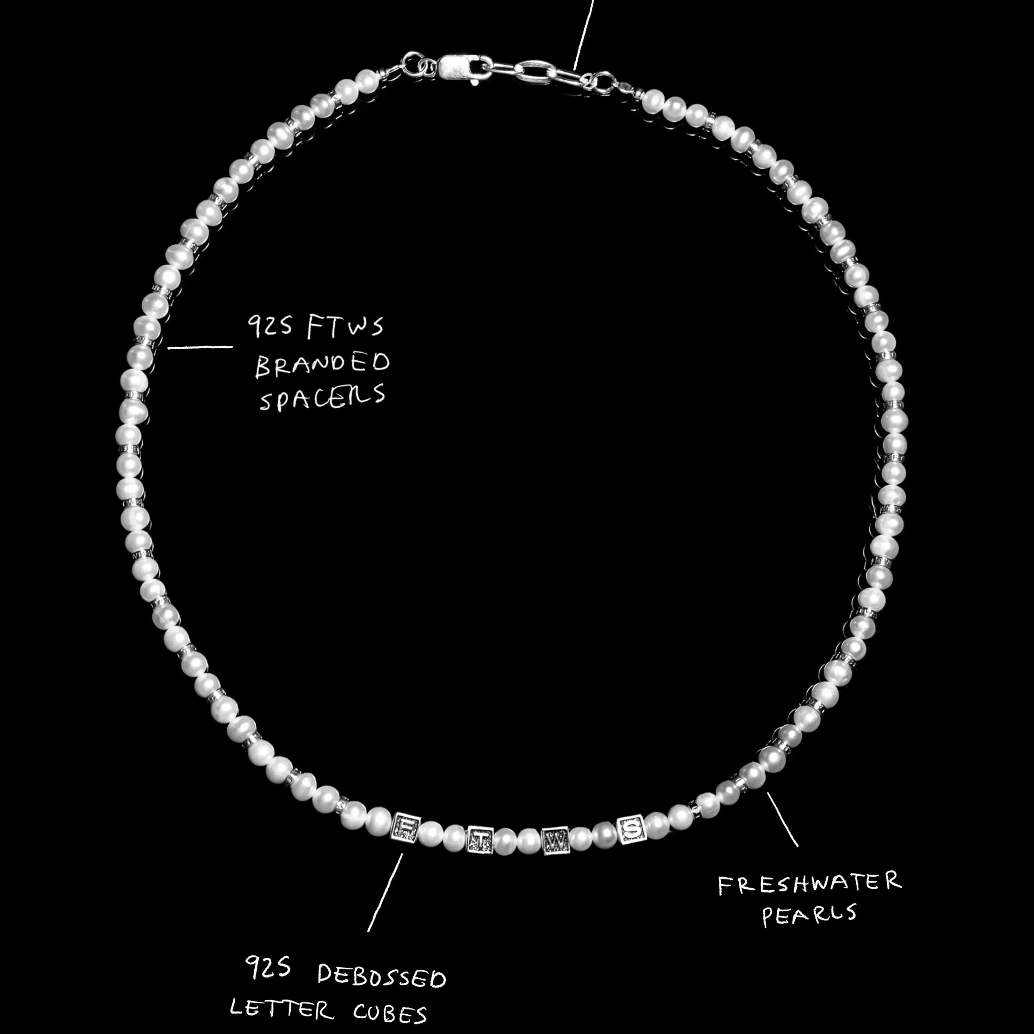 Block Pearl Necklace - FOR THOSE WHO SIN - VENTURER