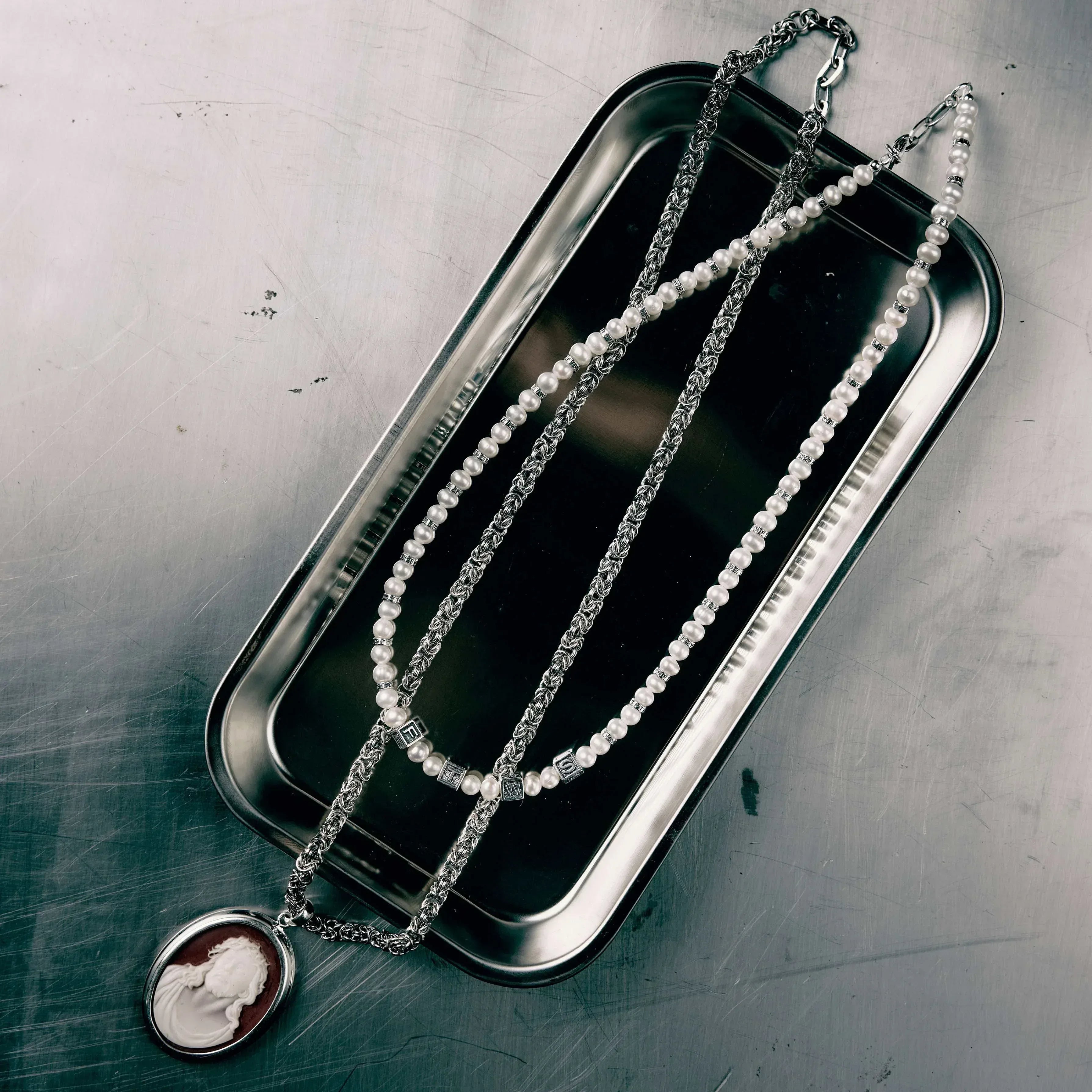 Block Pearl Necklace - FOR THOSE WHO SIN - VENTURER