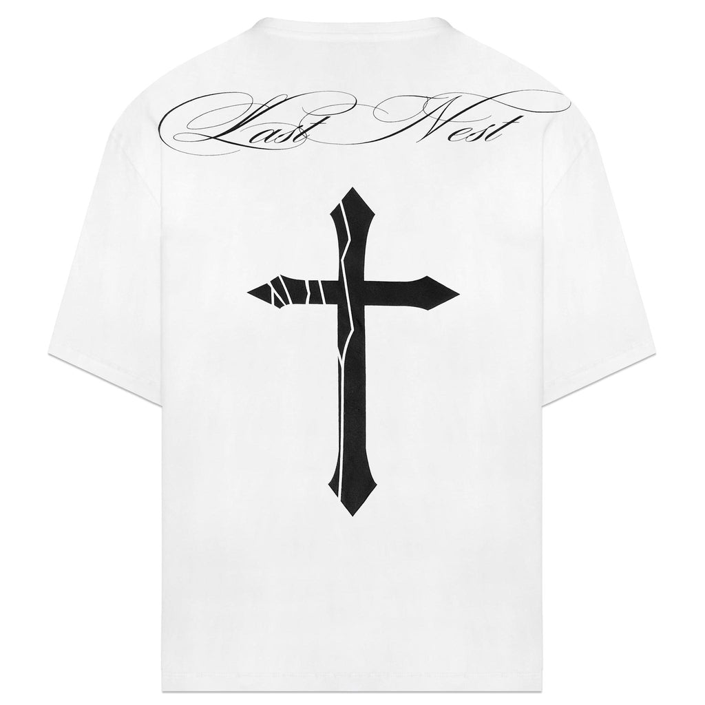 LAST NEST(ラストネスト)商品ページ - Cracked Cross Logo T-Shirt 