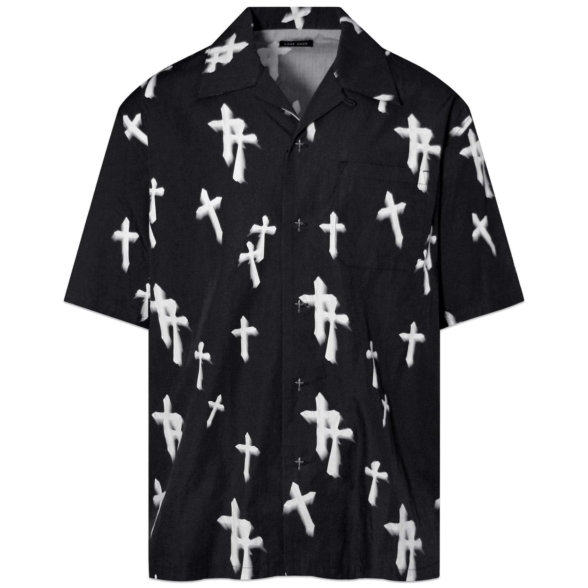 LAST NEST(ラストネスト)商品ページ - Cracked Cross SS Shirt - Black