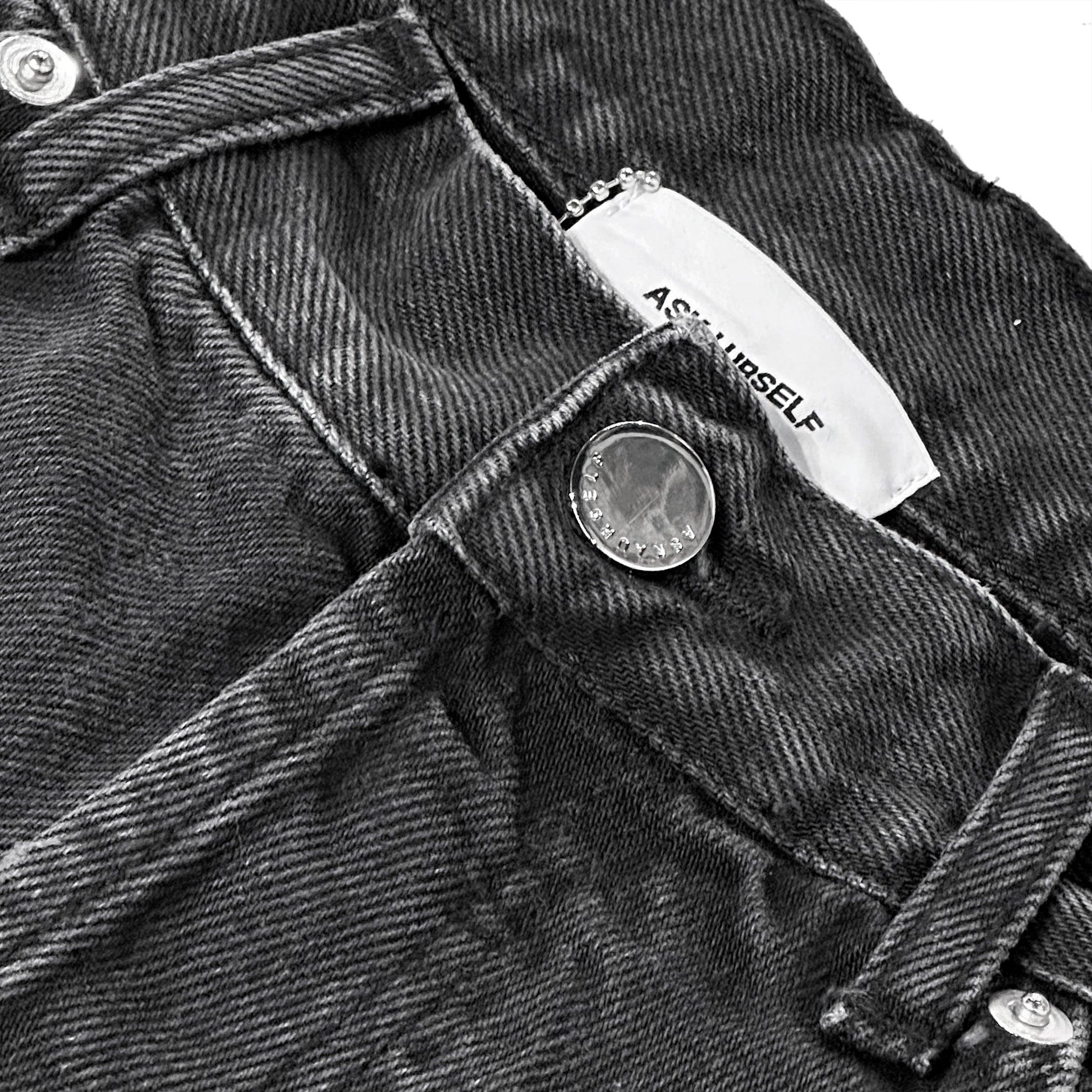 Cross Pin Baggy Jeans Shorts