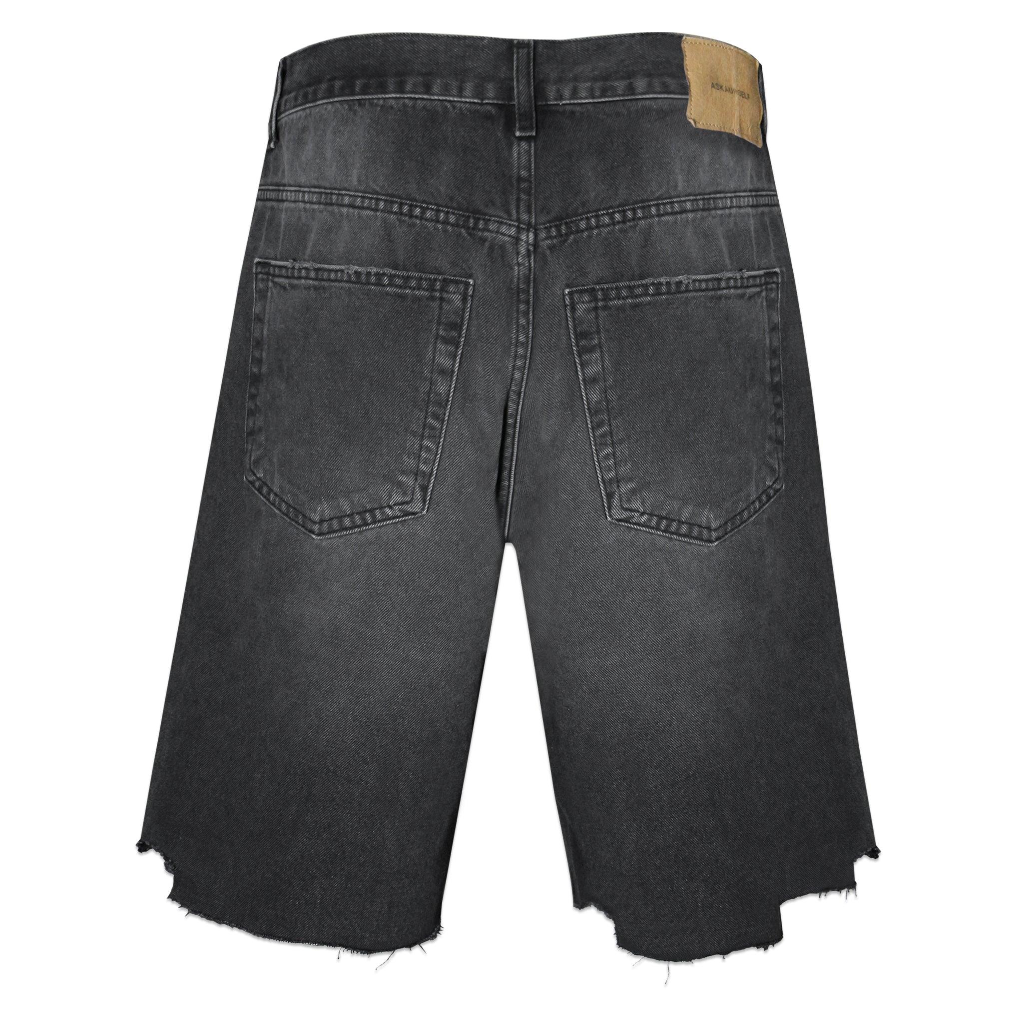 Cross Pin Baggy Jeans Shorts