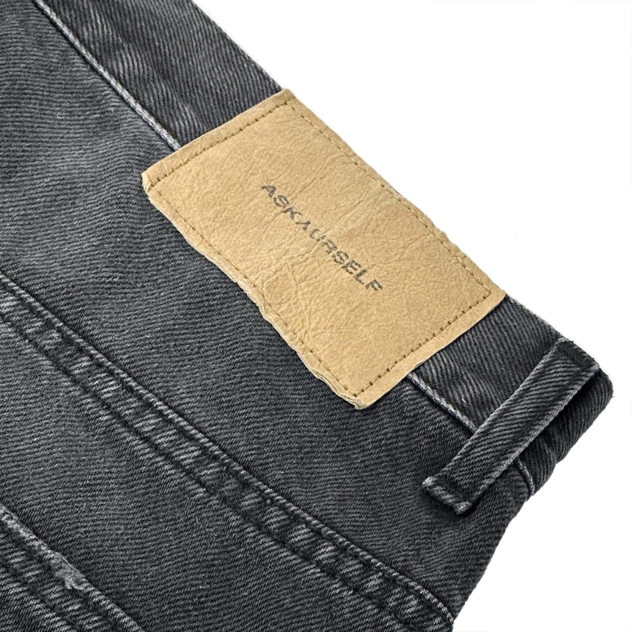Cross Pin Baggy Jeans Shorts
