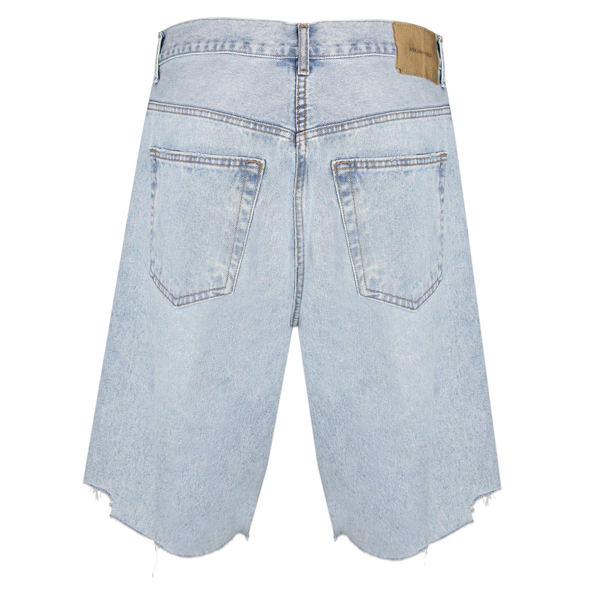 Cross Pin Baggy Jeans Shorts