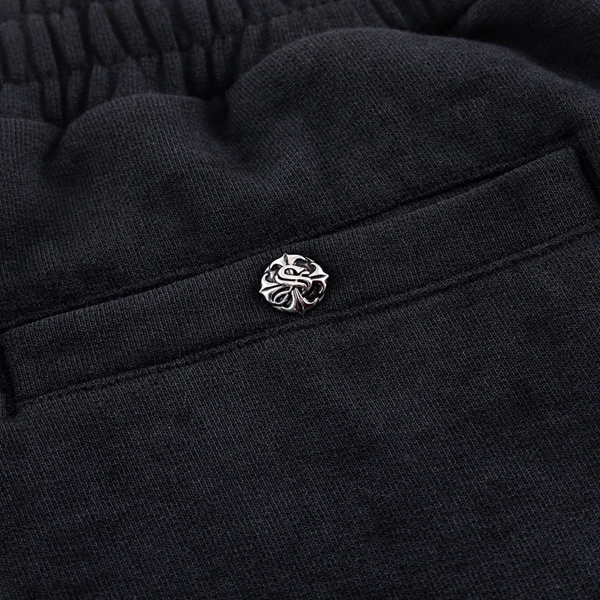 Dagger Cross Leather Patch Baggy Jogger Pants - UNKNOWN LONDON - VENTURER