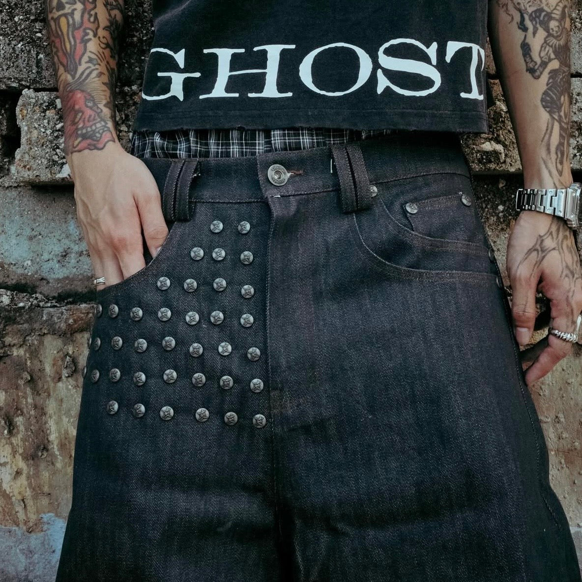 Devlin Distressed Baggy Denims