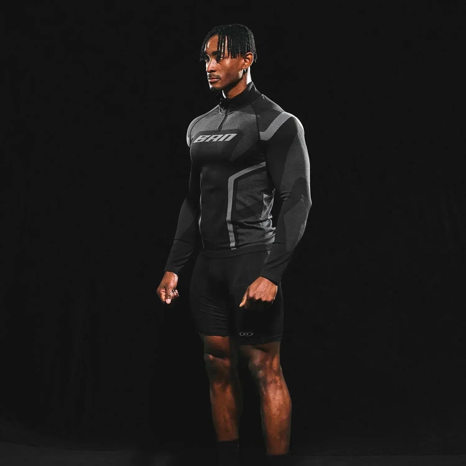 BRN Eclipse Seamless Half Zip Up Long Sleeve - BORNTOWIN - VENTURER