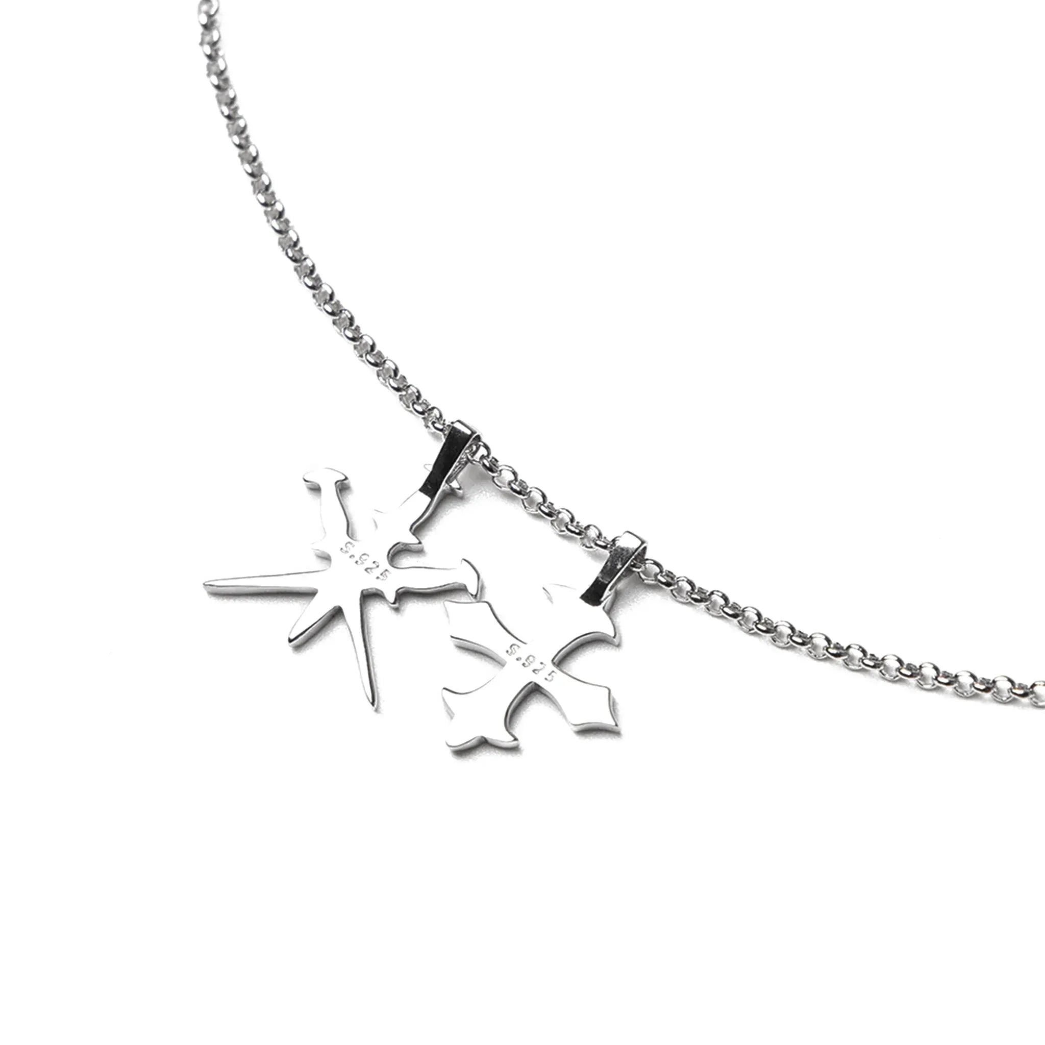Tiny Dagger Cross Necklace - UNKNOWN LONDON - VENTURER