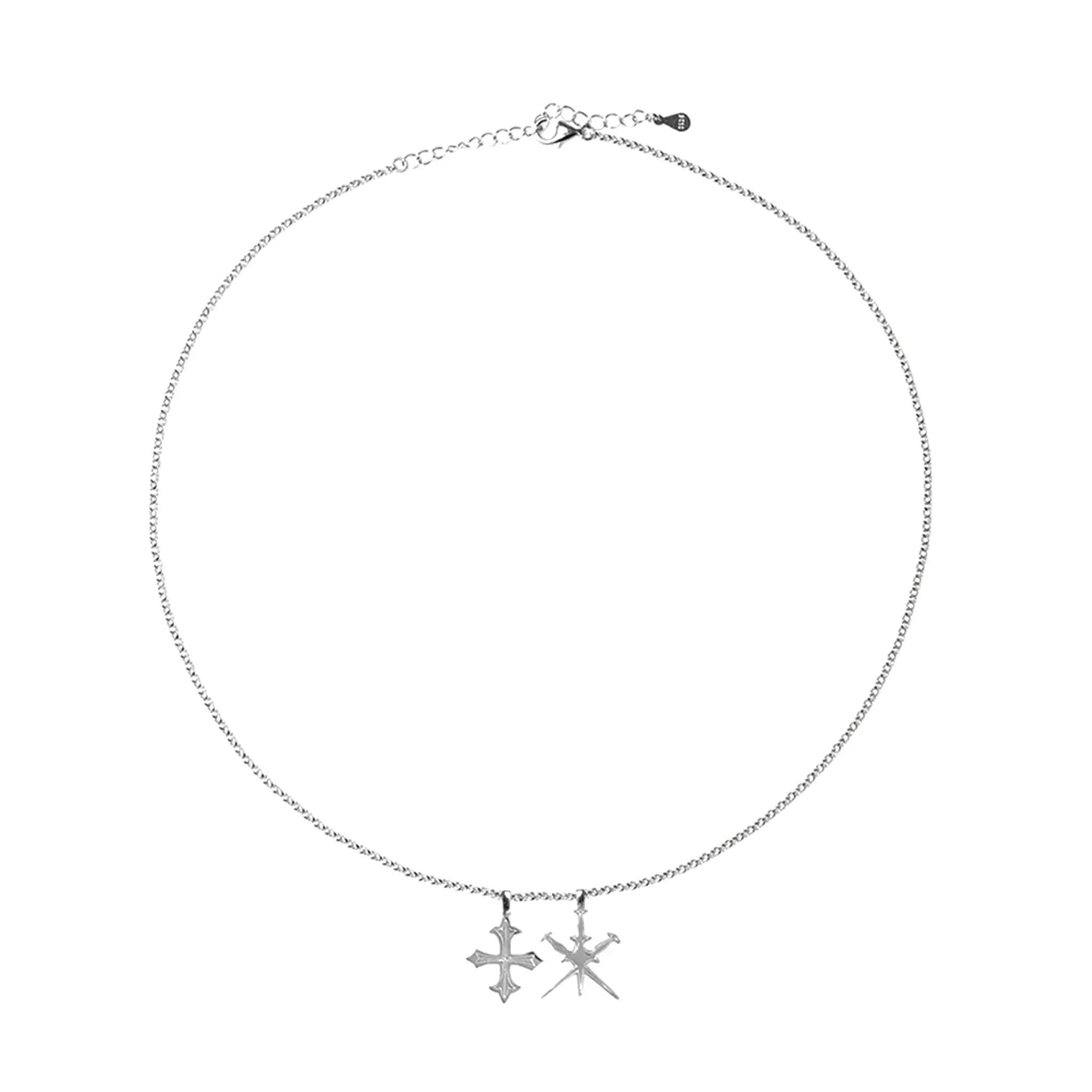Tiny Dagger Cross Necklace - UNKNOWN LONDON - VENTURER