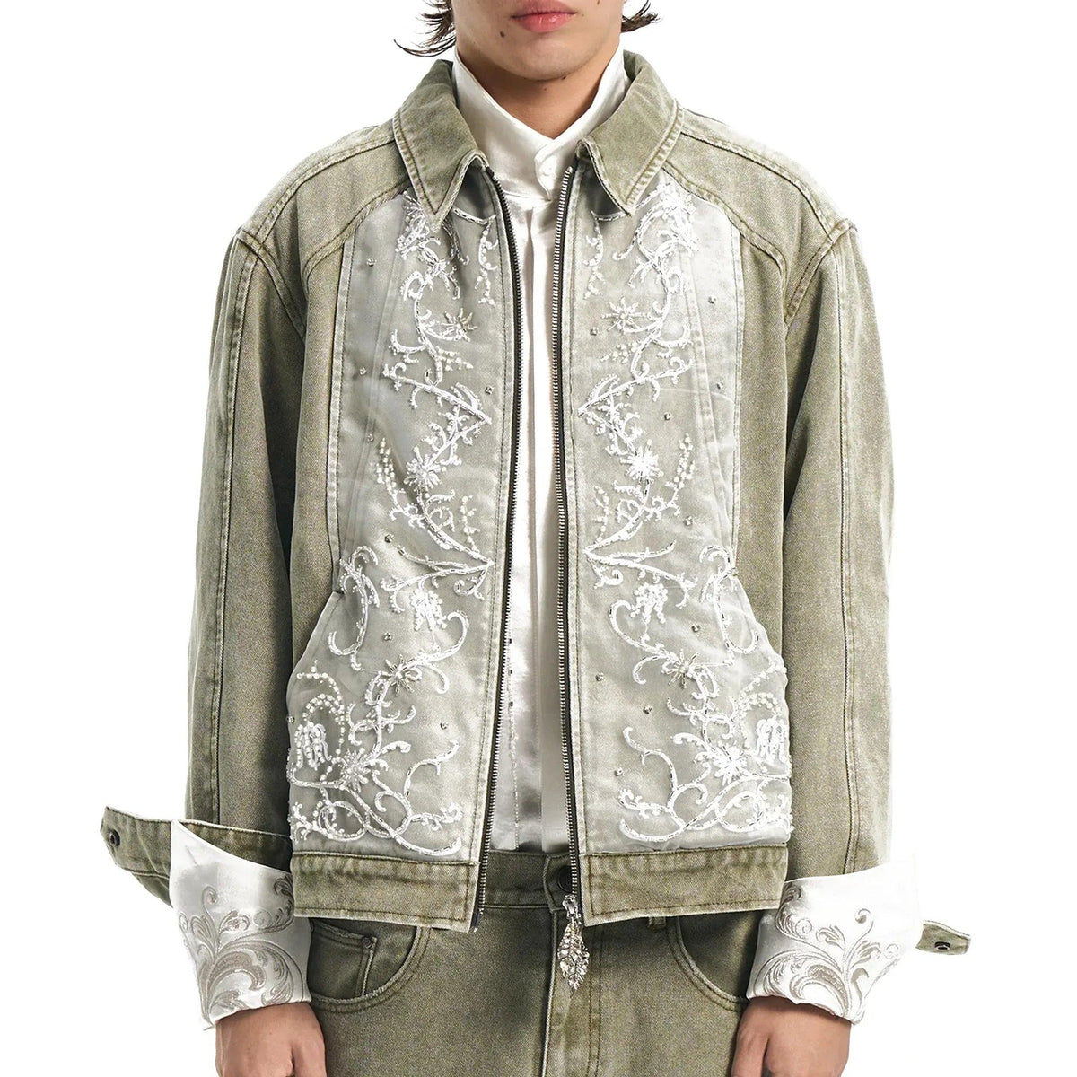 Beaded Workwear Jacket - BIRTH OF ROYAL CHILD - VENTURER