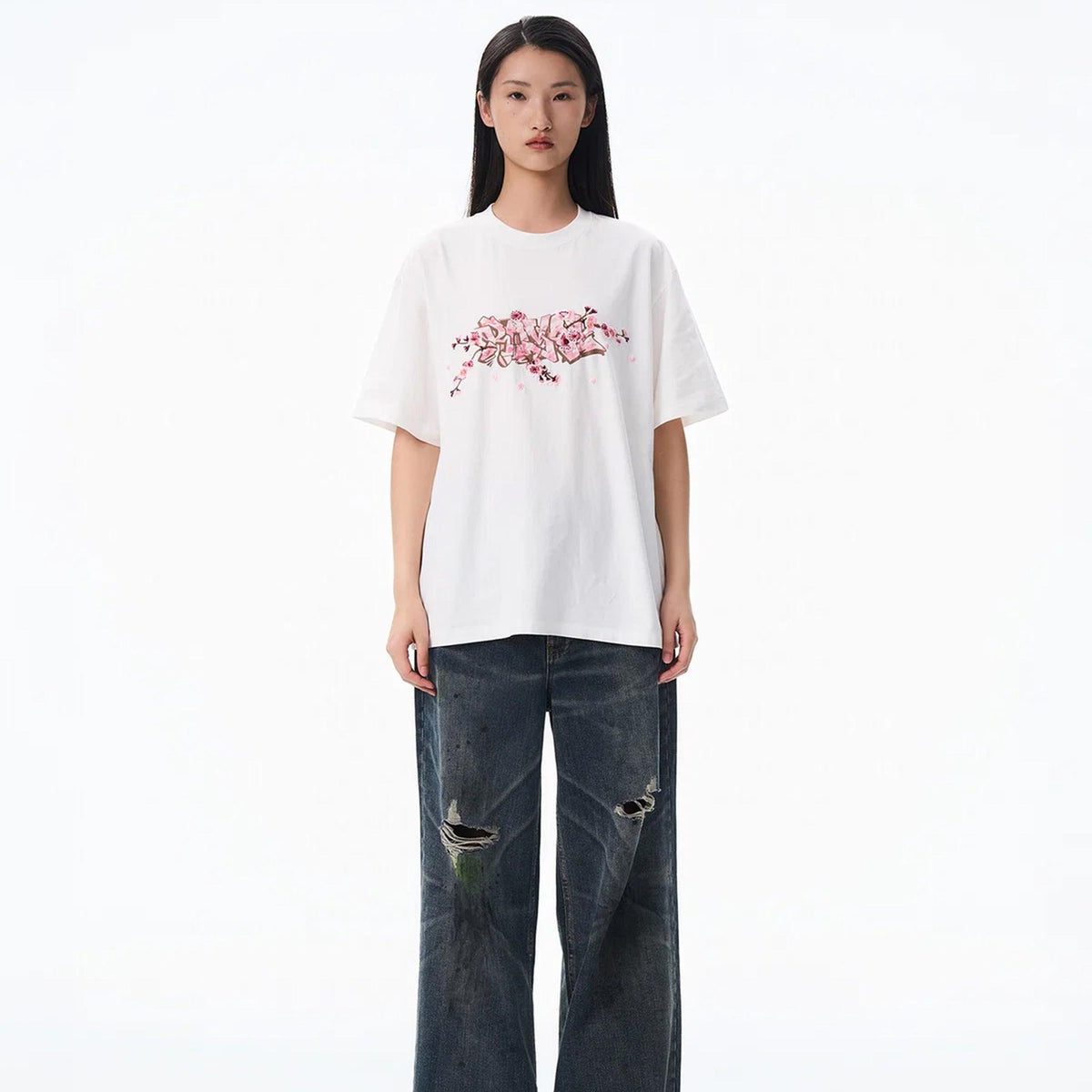 Sakura Embroidered Tee