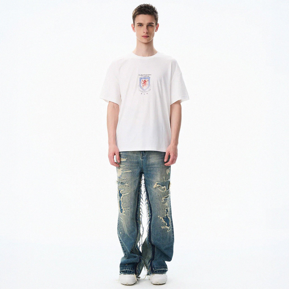 Layered Distressed Jeans