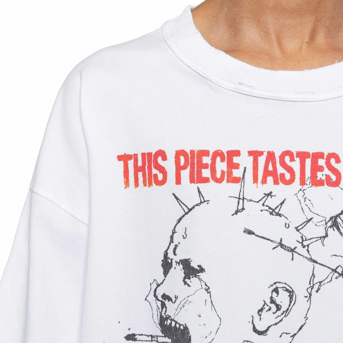 This Piece Tastes Like Blood Vintage Cropped T-Shirt