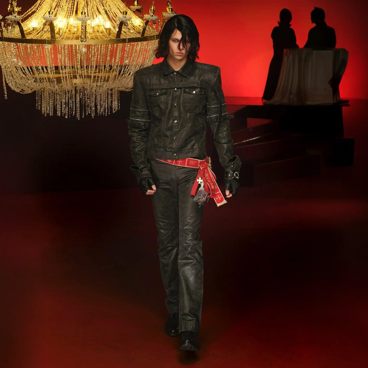 Leather Washed Pants