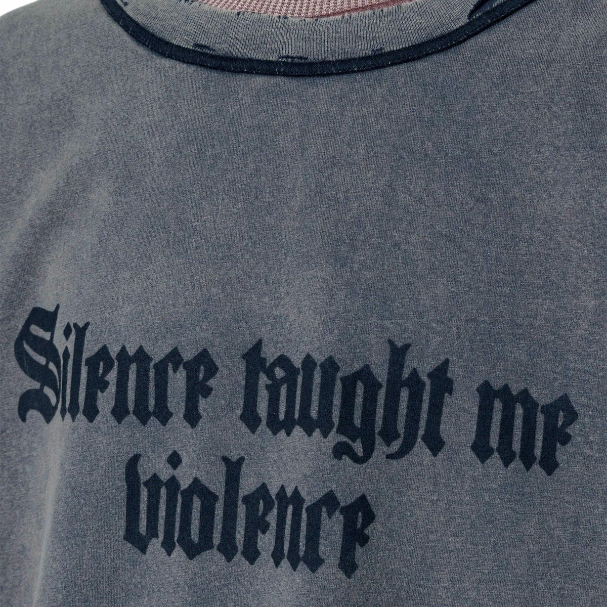Silence Taught Me Violence Vintage Cropped T-Shirt