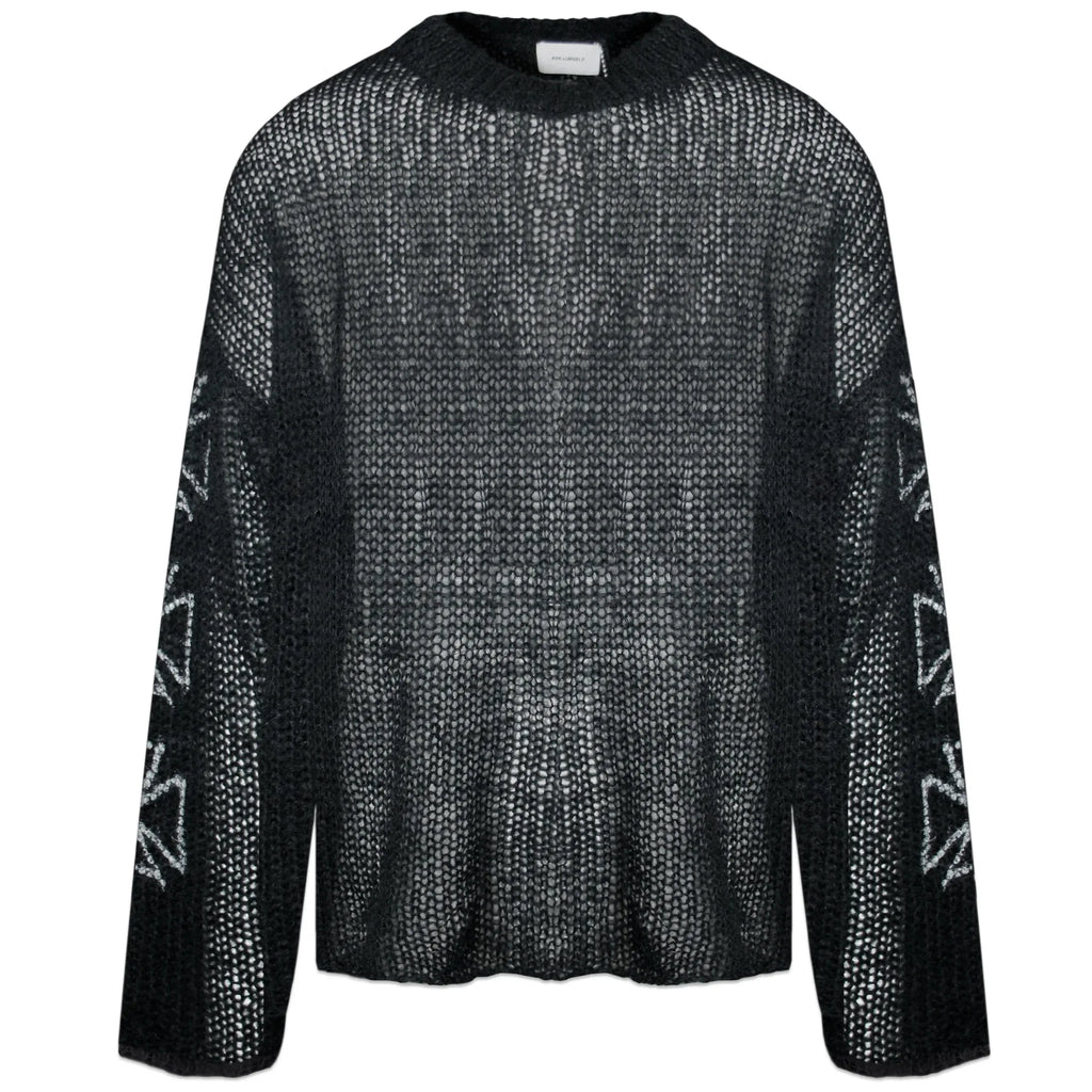ASKYURSELF (アスクユアセルフ)商品ページ - Loose Cross Knit - Black 