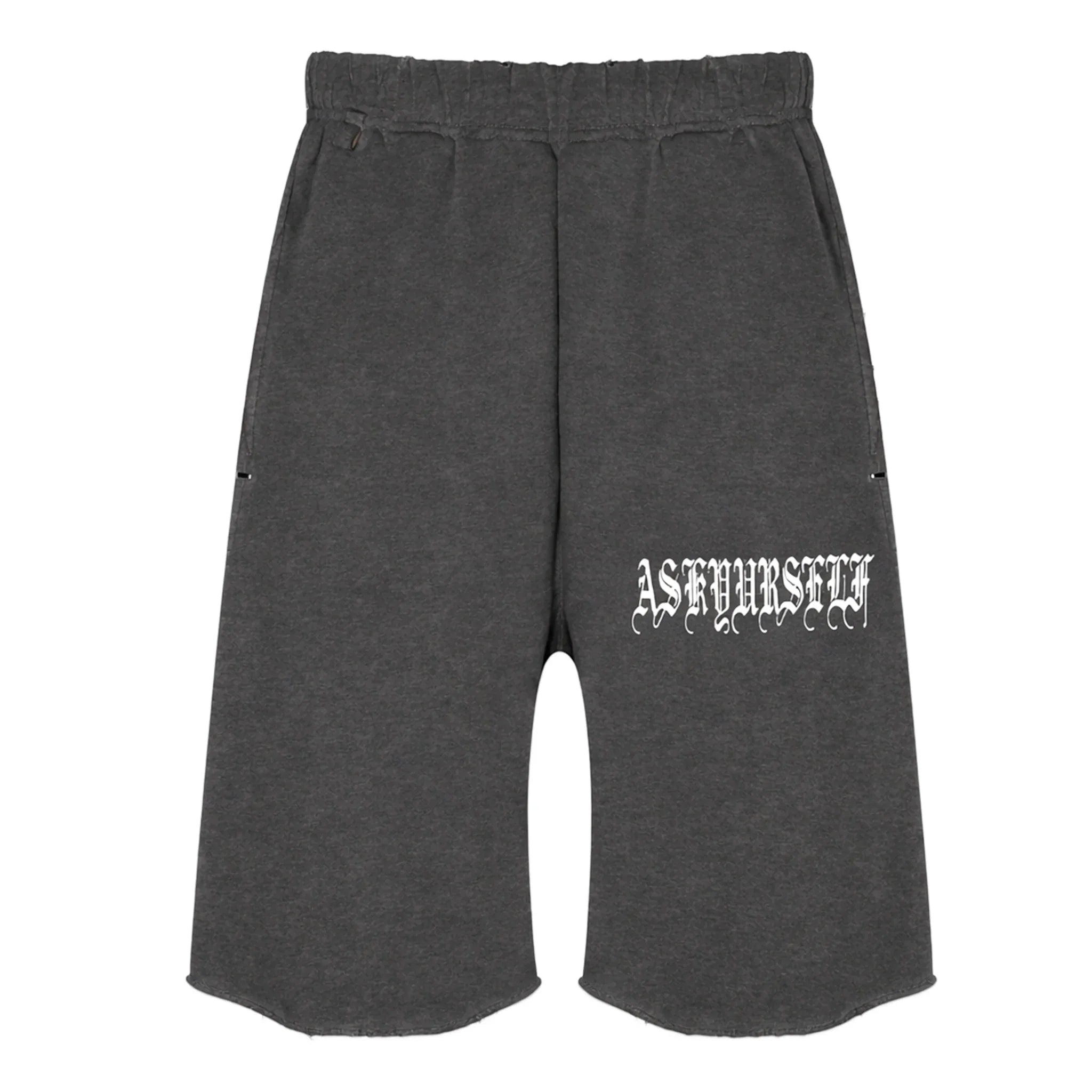 ASKYURSELF - Goth Vintage Baggy Fleece Shorts - Vintage Black