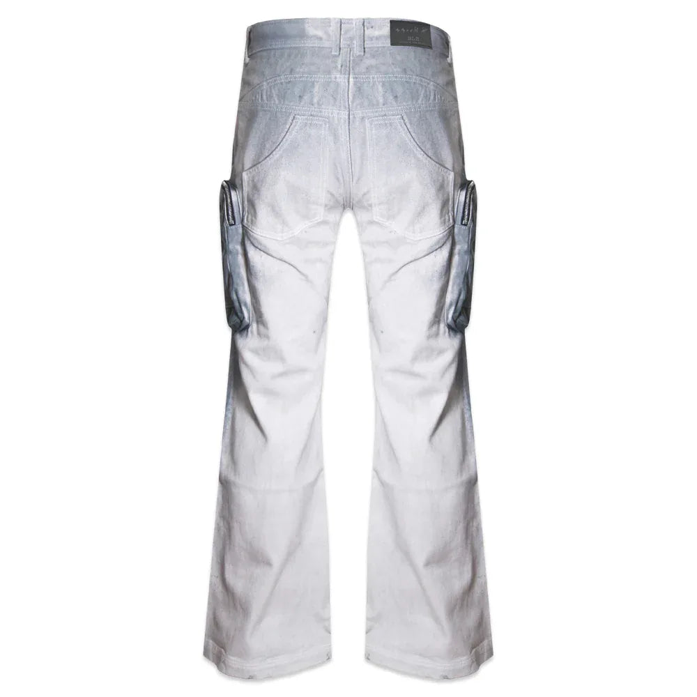 Double Pocket Hand Washing Flare Pants - BLR BLUER - VENTURER