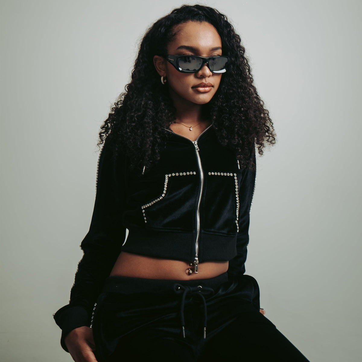 Womens Velvet Tracksuit