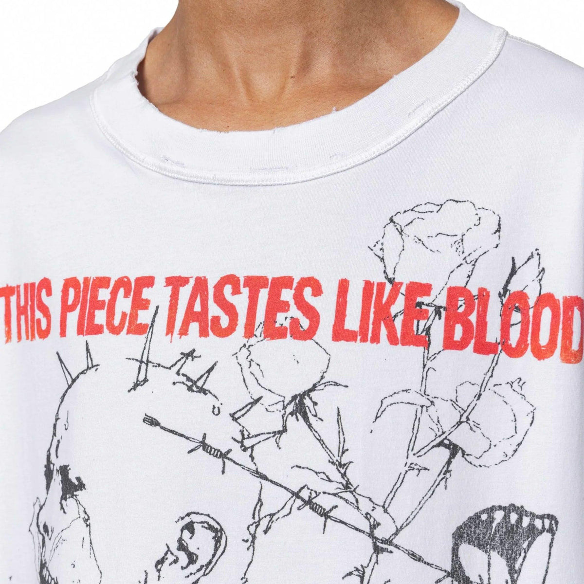 This Piece Tastes Like Blood Vintage Cropped T-Shirt