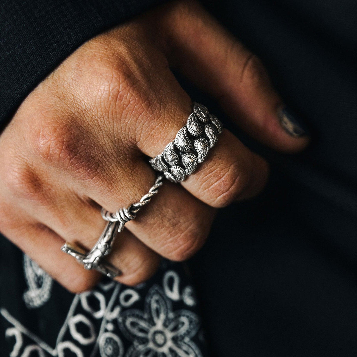 Paisley Cuban Ring