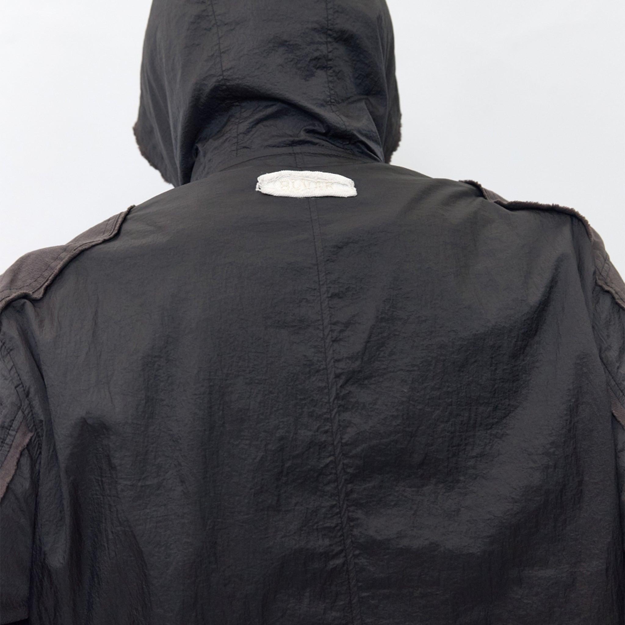 Raw Edged Sheer Hoodie Jacket