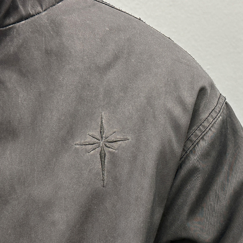 Dyed Snowflakes Logo Washing Puffer Jacket