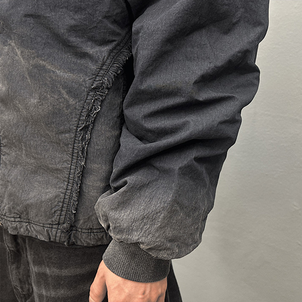 Destroyed Gradation Washing Puffer Jacket