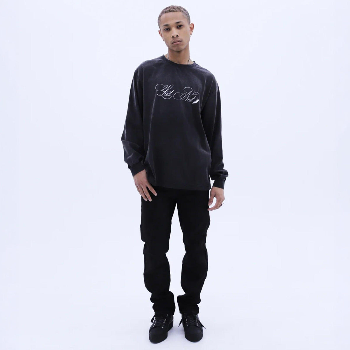 Feather Logo Washed LS T-Shirt