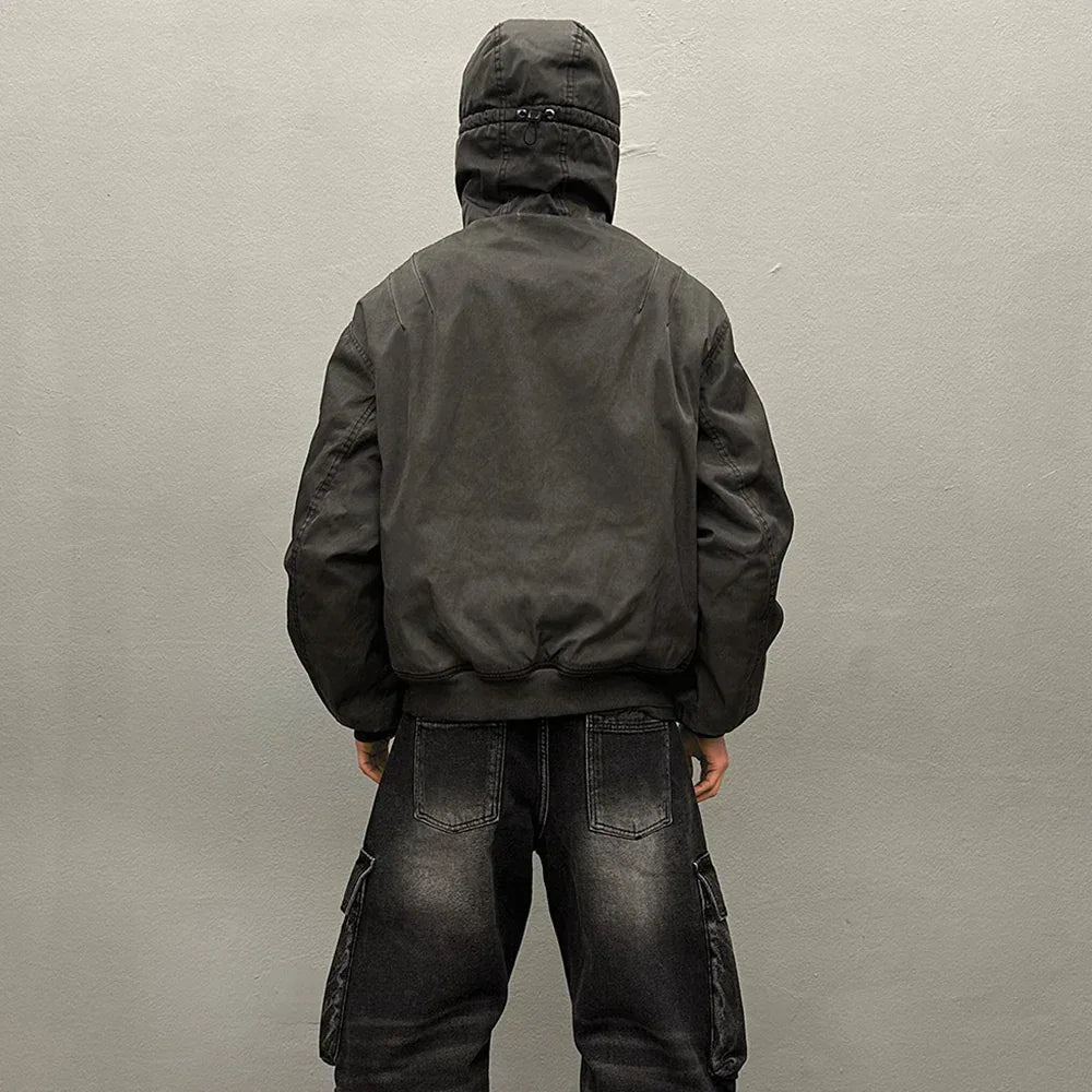 Dyed Snowflakes Logo Washing Puffer Jacket - BLR BLUER - VENTURER